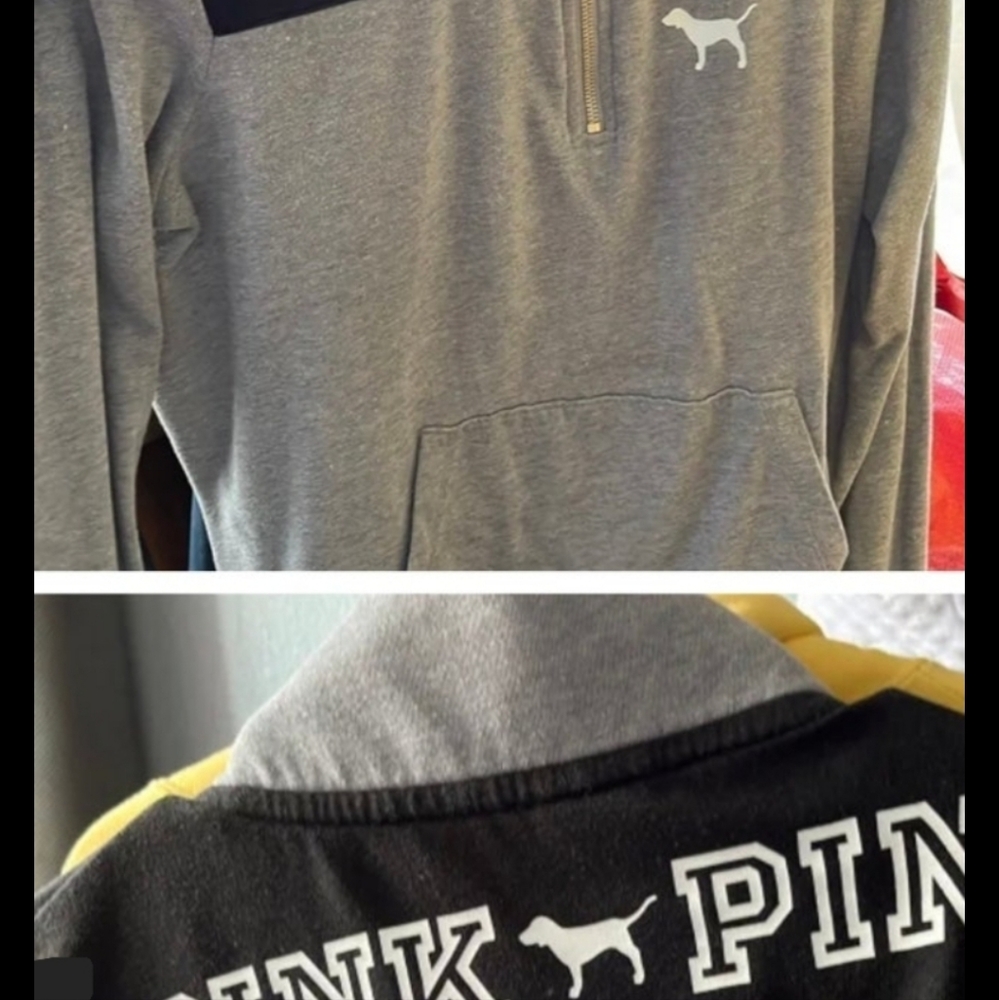 Pink Grey Light Sweat Shirt Lg